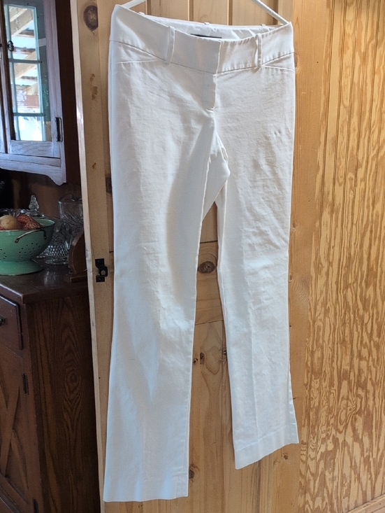 The Limited Pants - The Limited Cream Straight-Leg Pants